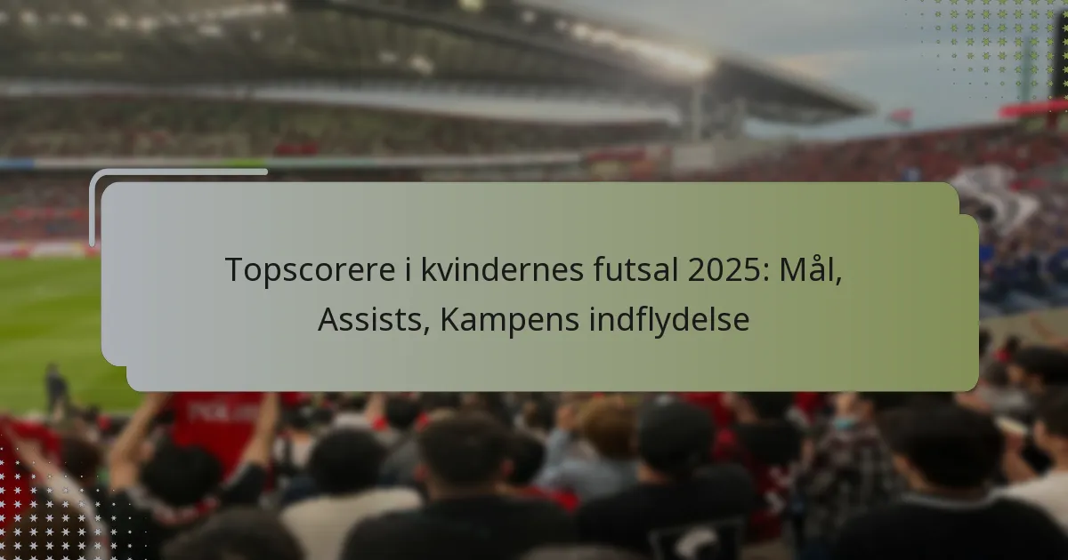 Topscorere i kvindernes futsal 2025: Mål, Assists, Kampens indflydelse