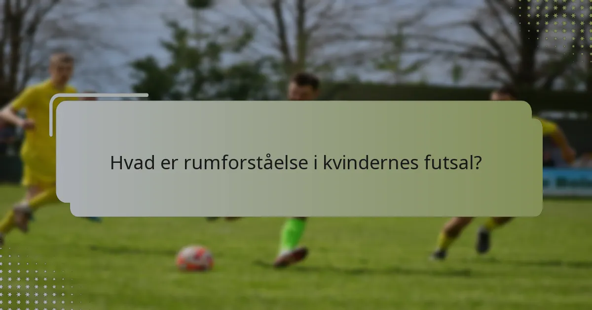 Hvad er rumforståelse i kvindernes futsal?