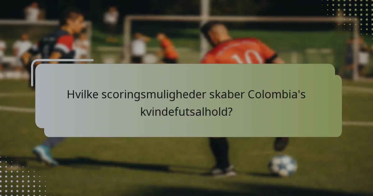 Hvilke scoringsmuligheder skaber Colombia's kvindefutsalhold?